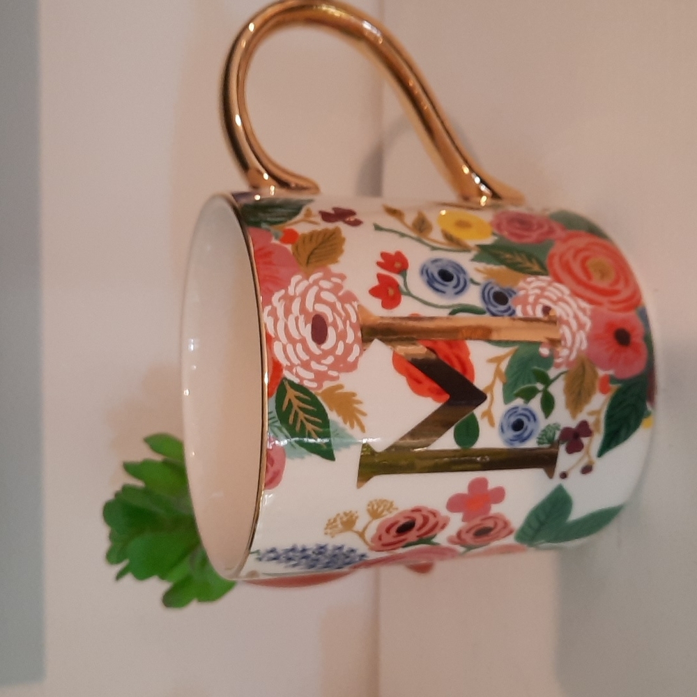 Rifle Paper Co. for Anthropologie Monogram Mug